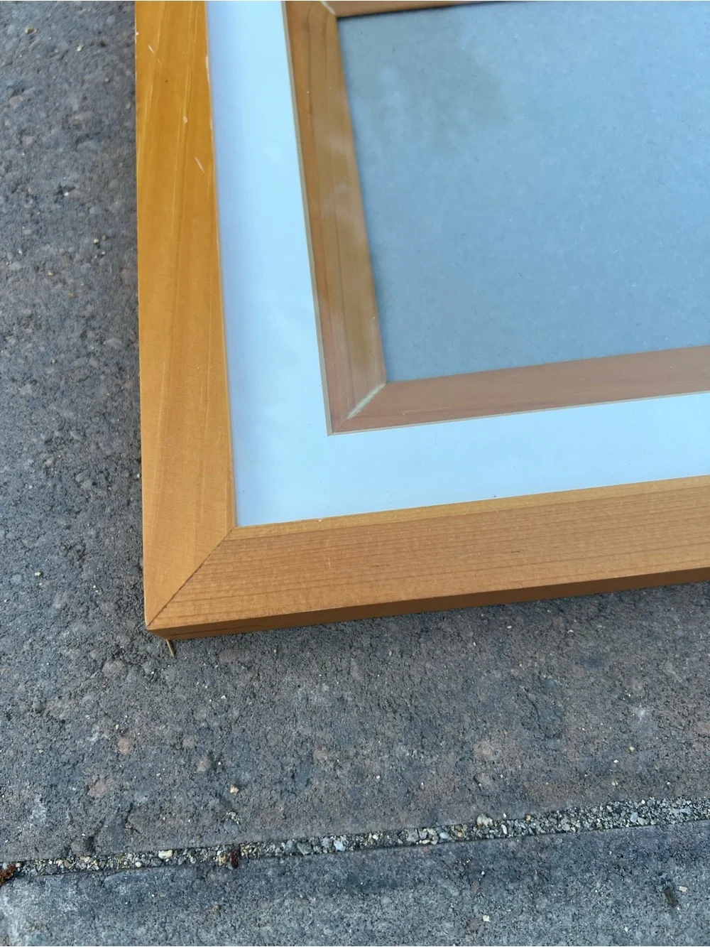 Vintage Maple Wood Picture Frame Double Mat White & Wood Tone MAPLE DEL MAR 8x10